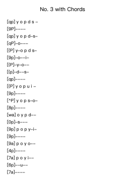 No. 3 with Chords