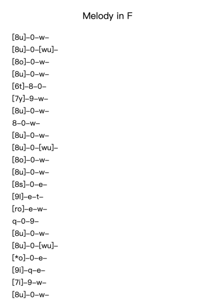 Melody in F