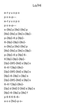 Lo/Hi