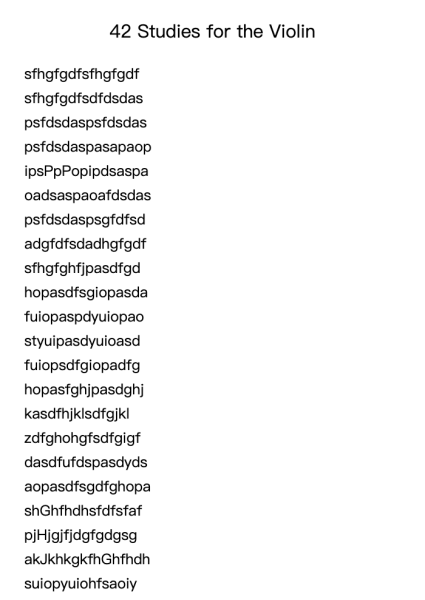 42 Studies for the Violin