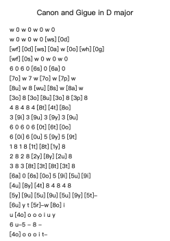 Canon and Gigue in D major, P.37