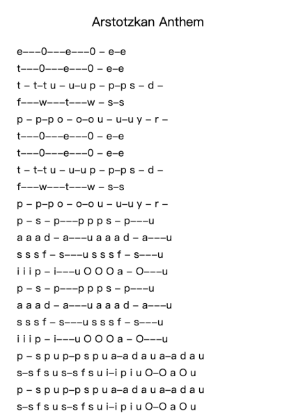 Arstotzkan Anthem