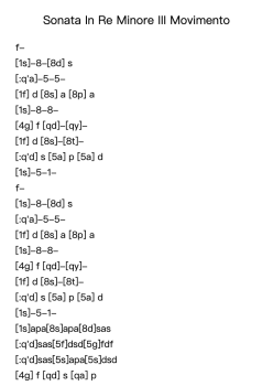 Sonata in D Minor, III. Movimento