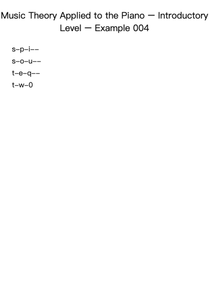 Music Theory Applied to the Piano – Introductory Level – Example 004