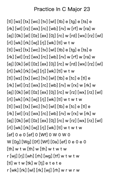 Practice In C Major 23