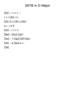 SATB in D Major