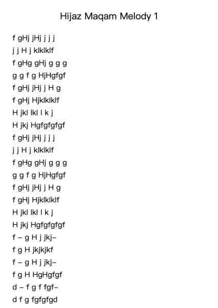 Hijaz Maqam Melody 1