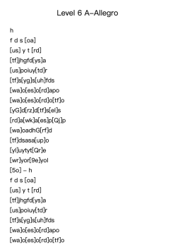 Level 6 A-Allegro
