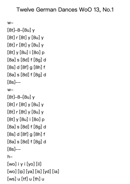 Twelve German Dances WoO 13, No. 1 - Ludwig van Beethoven