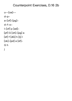 Counterpoint Exercises, D.16 2b