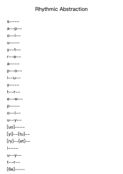 Rhythmic Abstraction