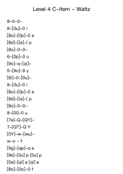 Level 4 C-Item - Waltz