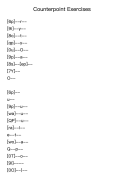 Counterpoint Exercises
