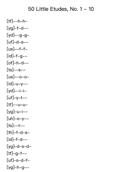 50 Little Etudes, No. 1 - 10