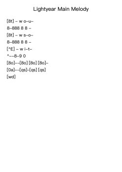 Lightyear Main Melody