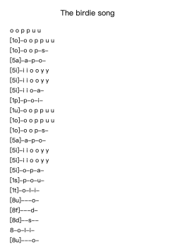 The birdie song