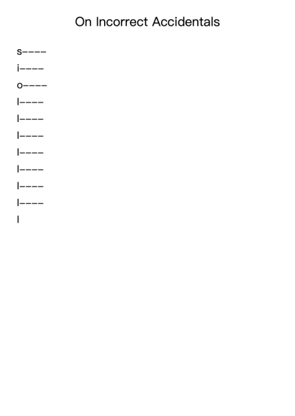 On Incorrect Accidentals