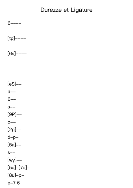 Durezze et Ligature