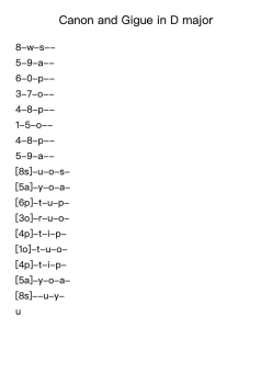 Canon and Gigue in D Major, P.37