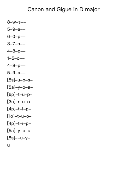 Canon and Gigue in D Major, P.37