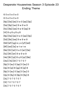Desperate Housewives Season 3 Episode 23 Ending Theme