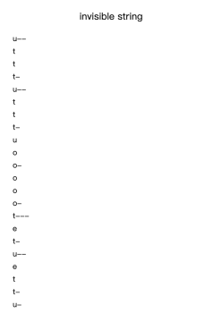 invisible string