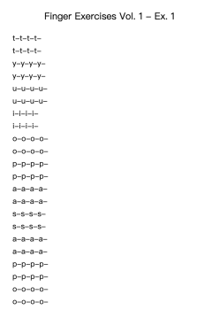 Finger Exercises Vol. 1 - Ex. 1