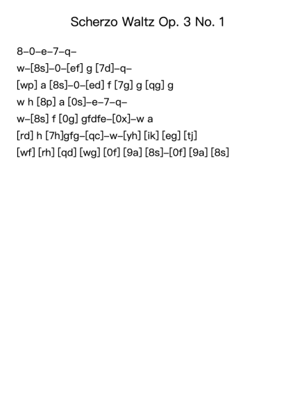 Scherzo Waltz Op. 3 No. 1