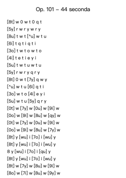 Op. 101 - 44 seconda