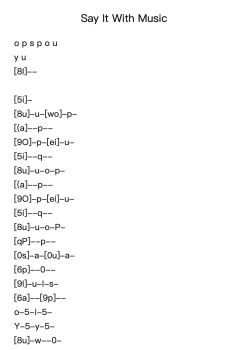 Say It With Music