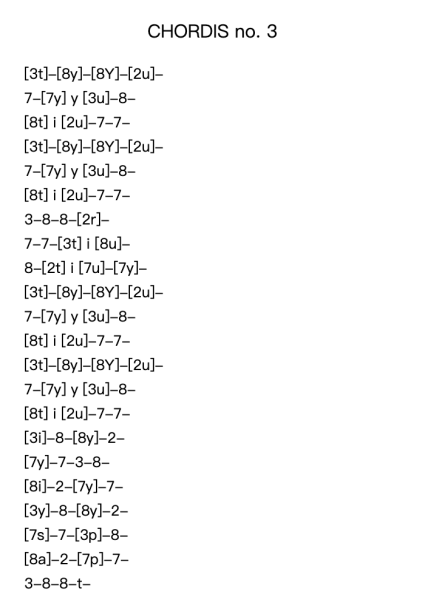 CHORDIS No. 3
