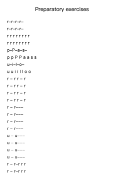 Preparatory Exercises