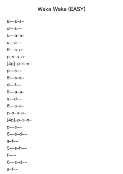 Waka Waka (EASY)