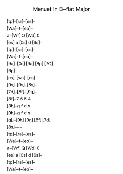 Menuet in B-flat Major