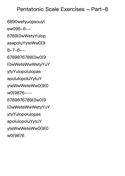 Pentatonic Scale Exercises - Part-8