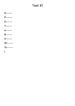Test #1