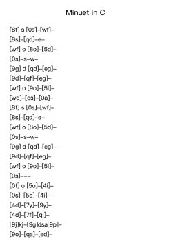 Minuet in C