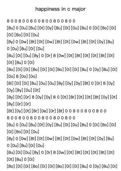 happiness in c major