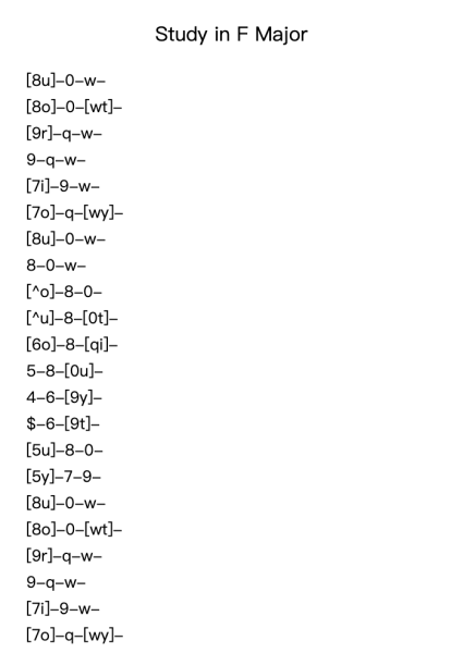 Study in F Major