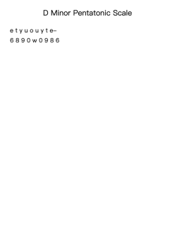 D Minor Pentatonic Scale