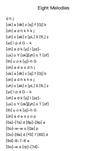 Eight Melodies