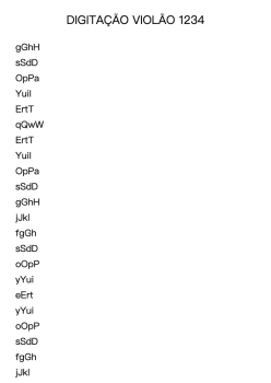 DIGITAÇÃO VIOLÃO 1234