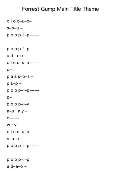 Forrest Gump Main Title Theme