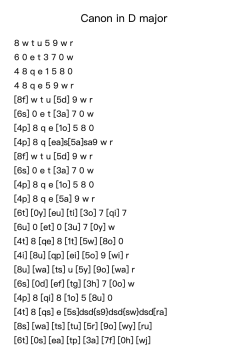 Canon and Gigue in D Major, P.37