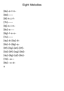 Eight Melodies
