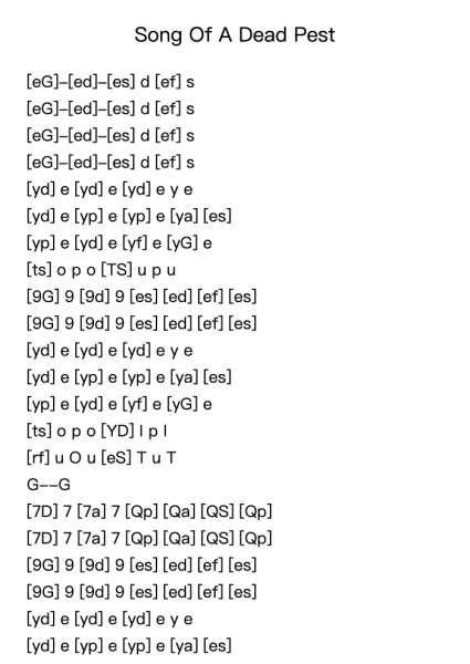 Song Of A Dead Pest