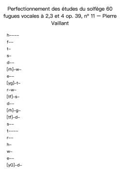 Perfectionnement des études du solfège: 60 fugues vocales à 2,3 et 4 op. 39, nº 11