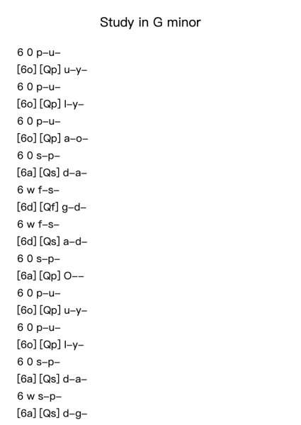 Study in G Minor