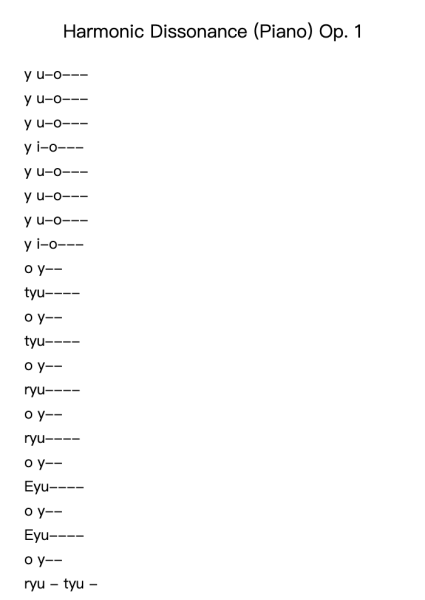 Harmonic Dissonance Op. 1