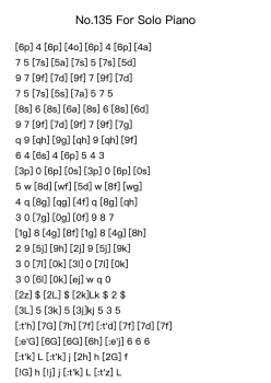 No. 135 For Solo Piano
